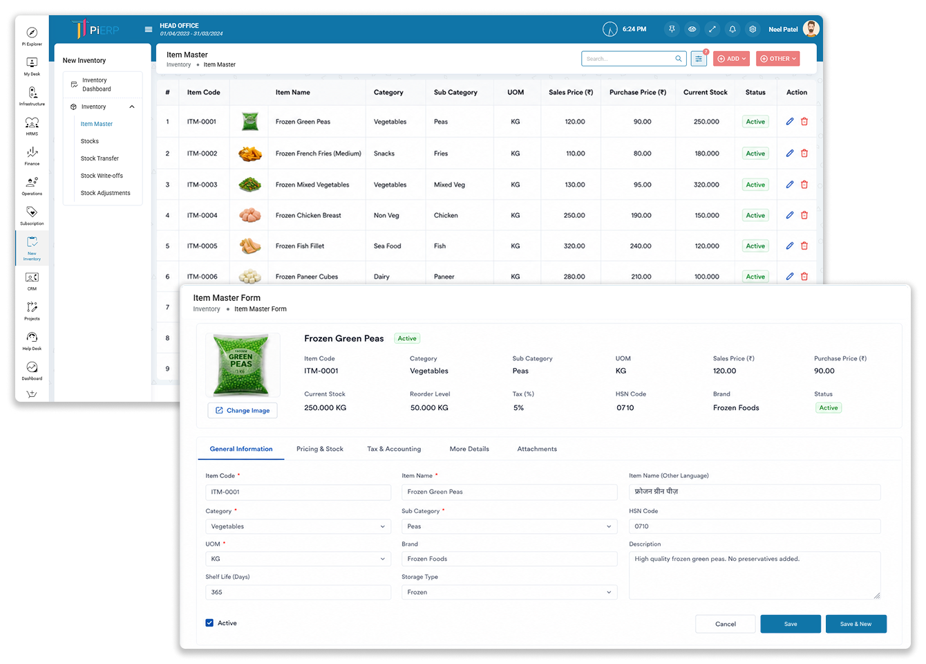ERP for Frozen Foods Manufacturing